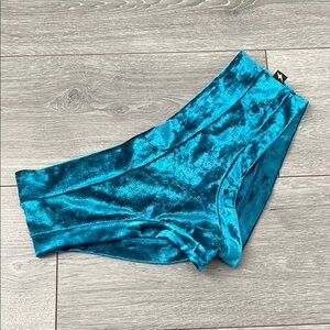 Cleo the Hurricane Classic Hot Pants in Blue Velvet
